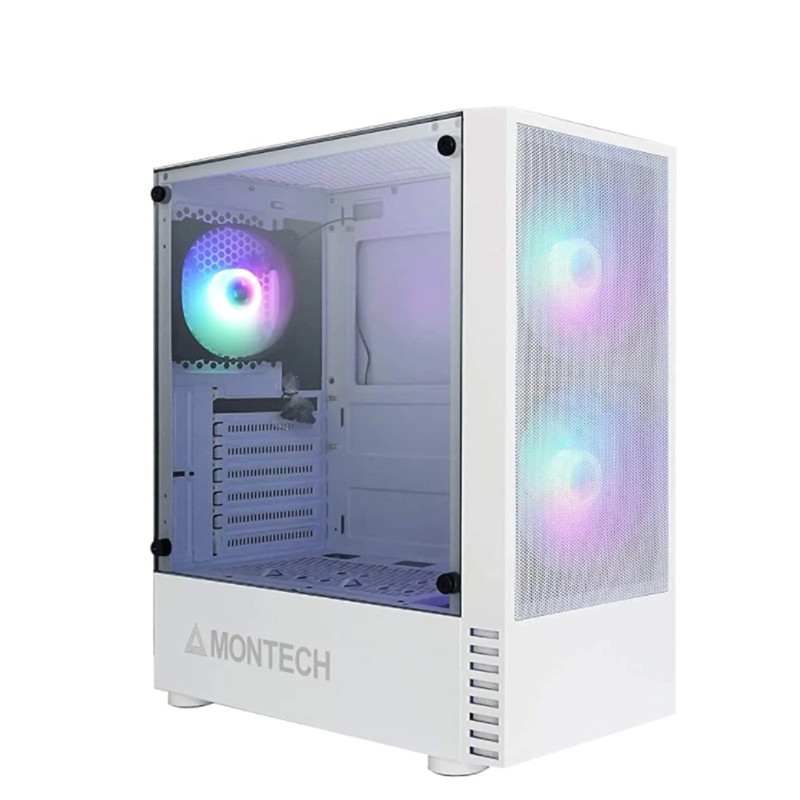 Montech X2 Compact ATX Mid Tower Mesh Case- White - صندوق